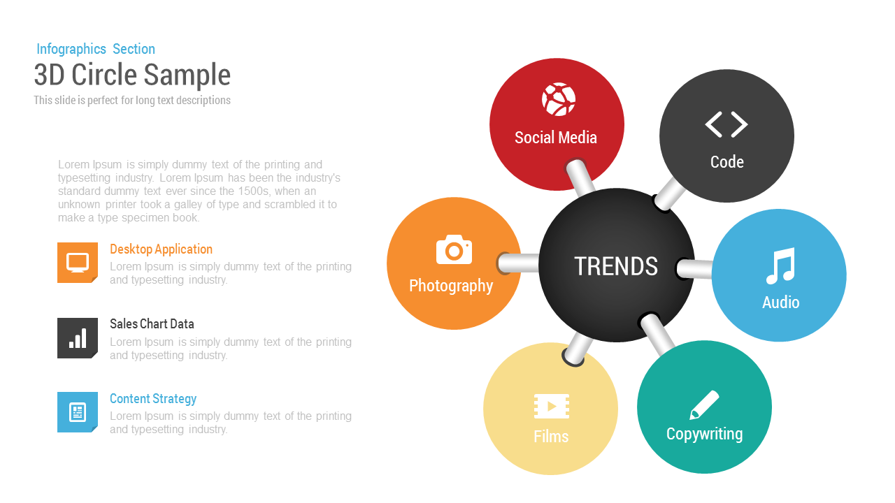 3d Circle Charts Infographics Template For Powerpoint And Keynote Slidebazaar 1985