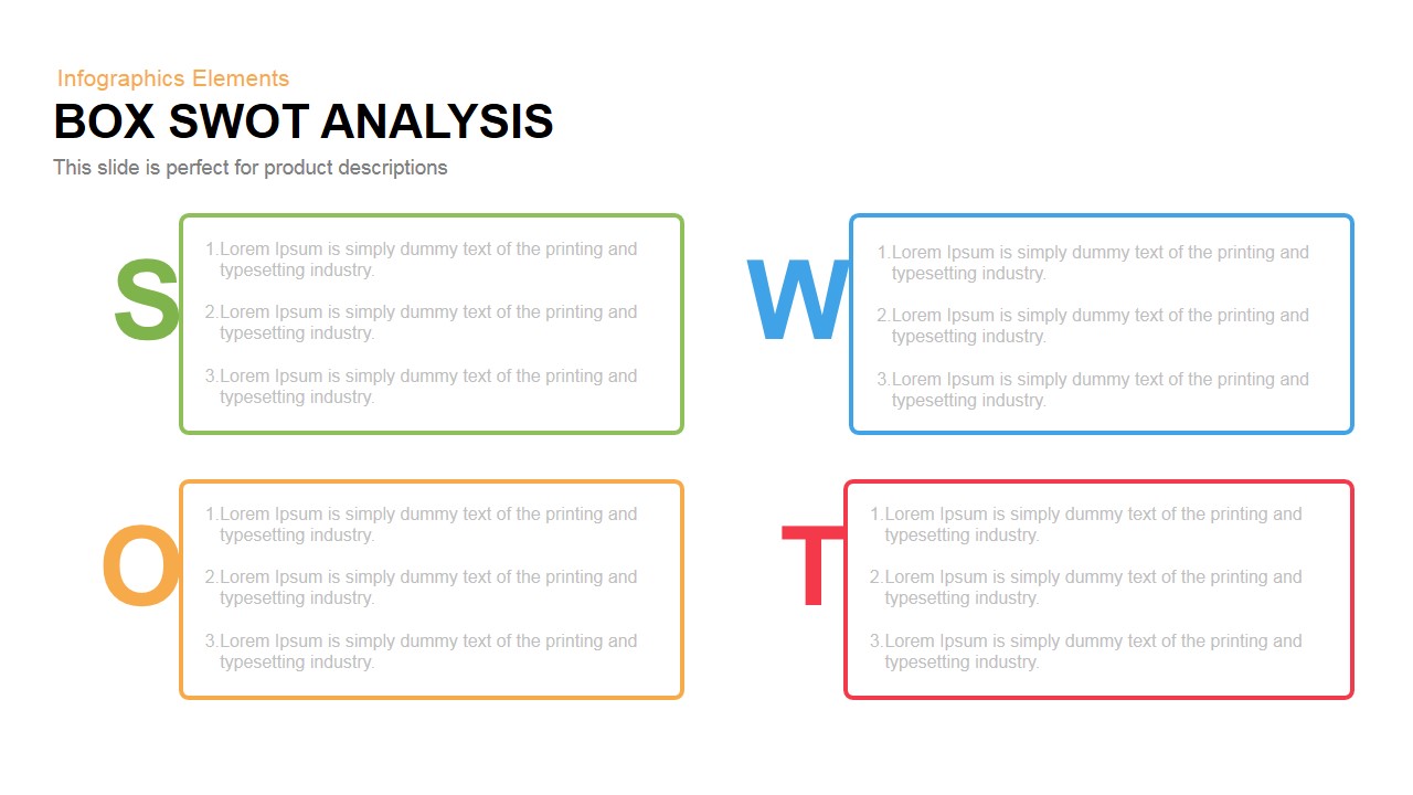 Box Swot Analysis Powerpoint Keynote 1