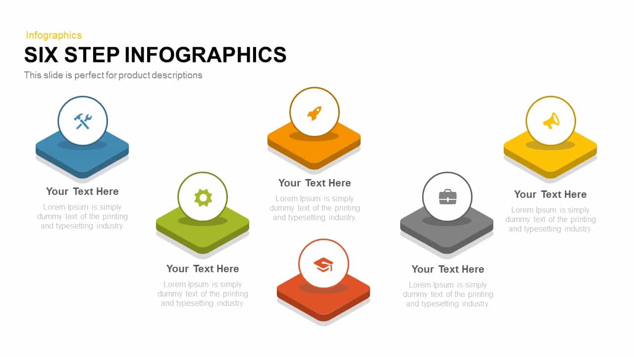 Six Step Infographics Powerpoint And Keynote Template Slidebazaar 9504
