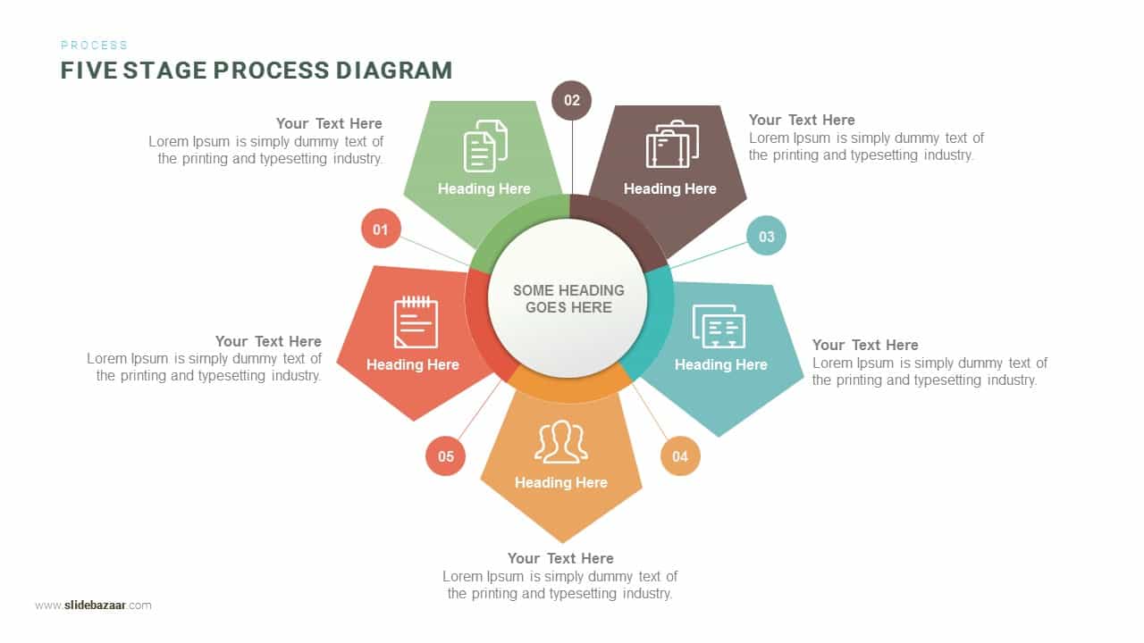 Five Stage Process Diagram Powerpoint And Keynote Template SlideBazaar