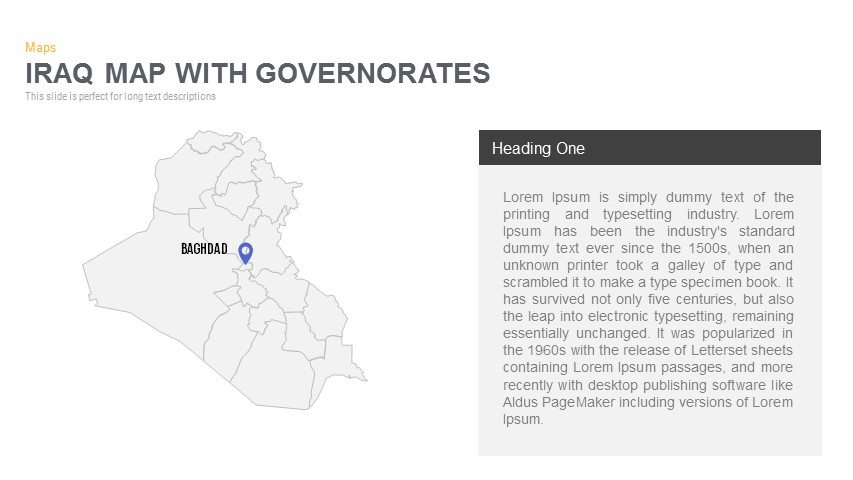 Iraq Map With governorates Powerpoint and Keynote template ...