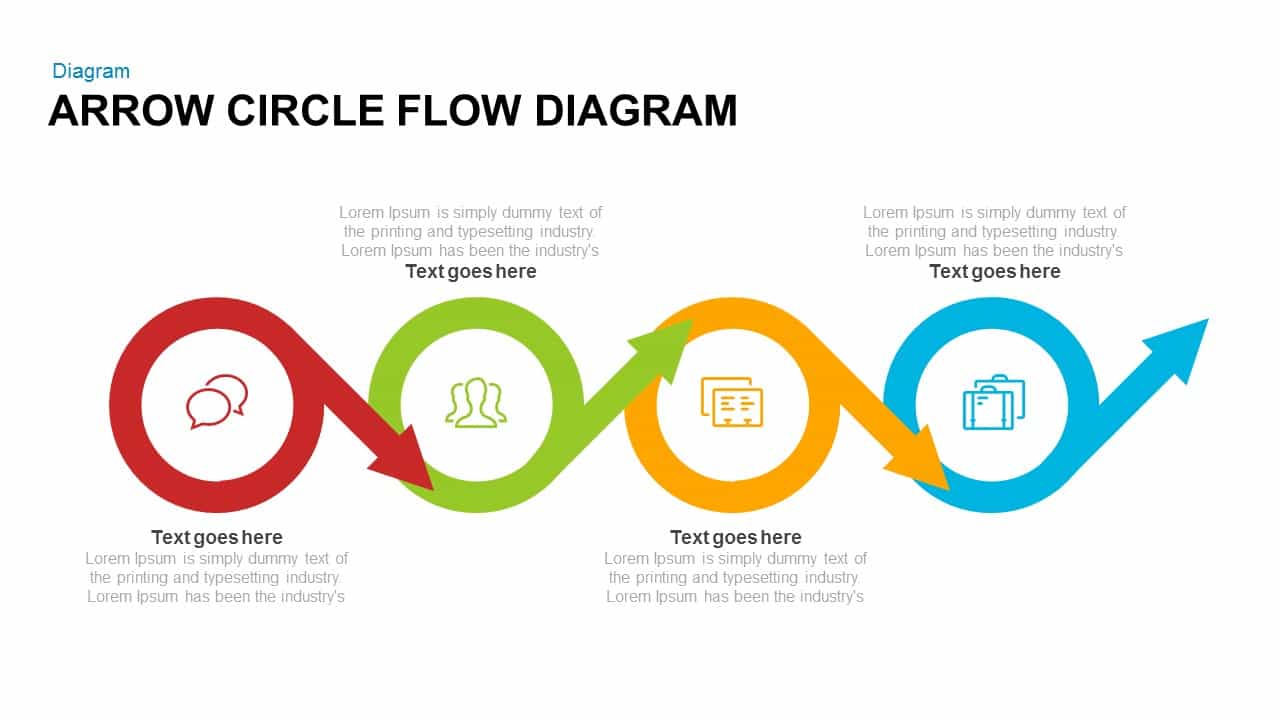 Arrow Circle Flow Diagram PowerPoint Template and Keynote