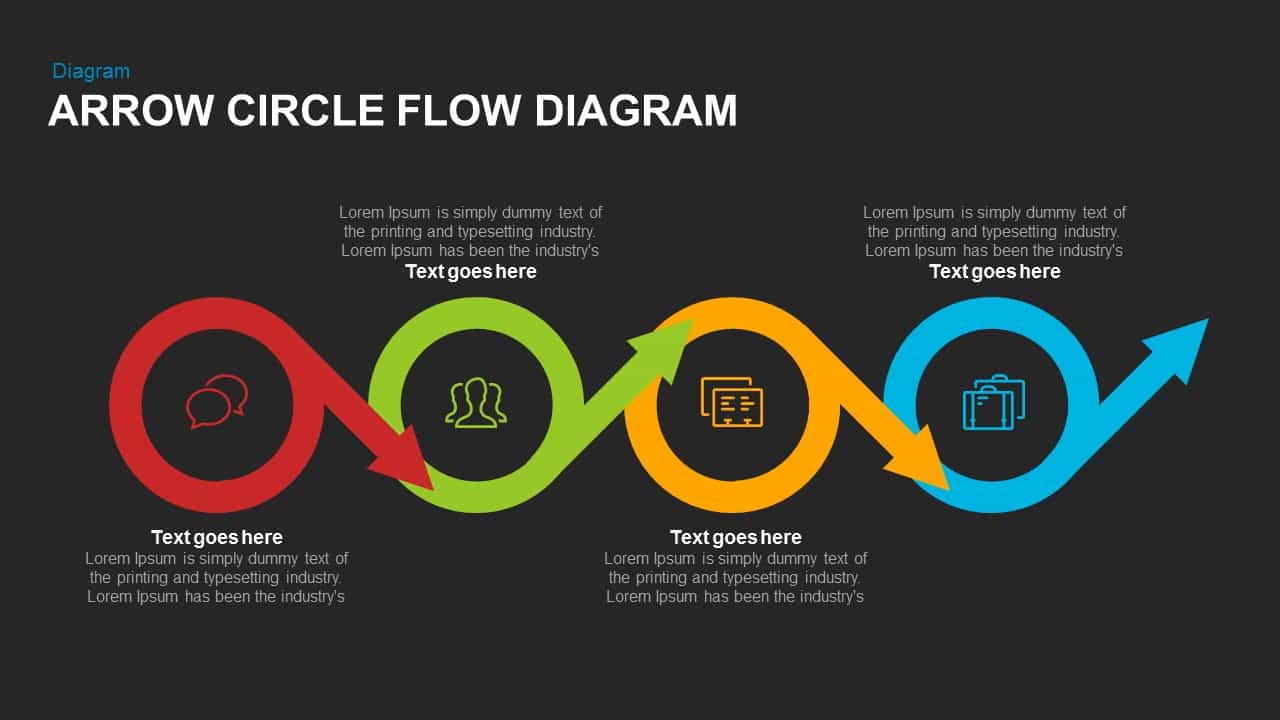 Arrow Circle Flow Diagram Powerpoint and Keynote template ... process flow diagram keynote 