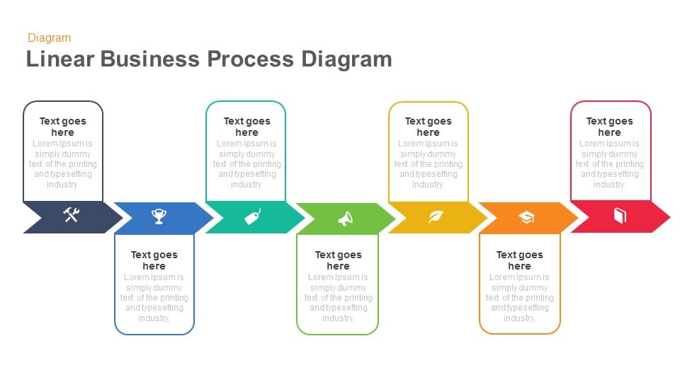 Linear Business Process Diagrams Keynote And Powerpoint Template