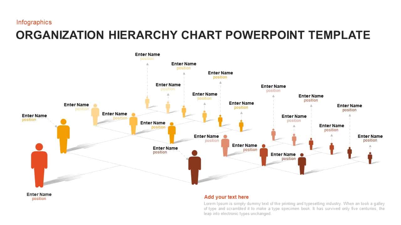 Organization Hierarchy Chart Template for PowerPoint and Keynote