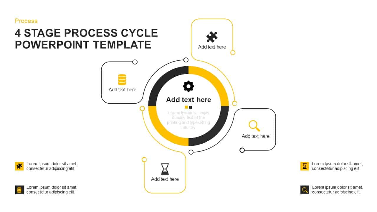 4 Step Process Cycle Powerpoint Template And Keynote Diagram 8131