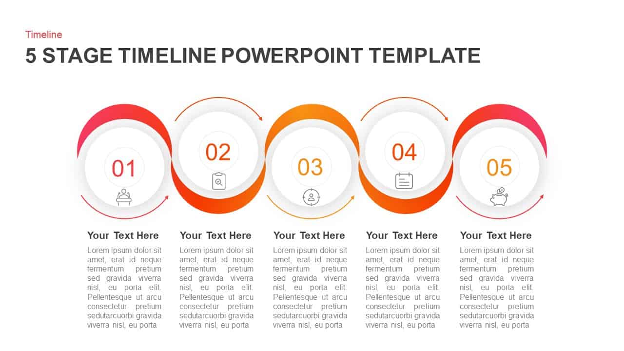 5 Stages Timeline Powerpoint Template And Keynote 5865