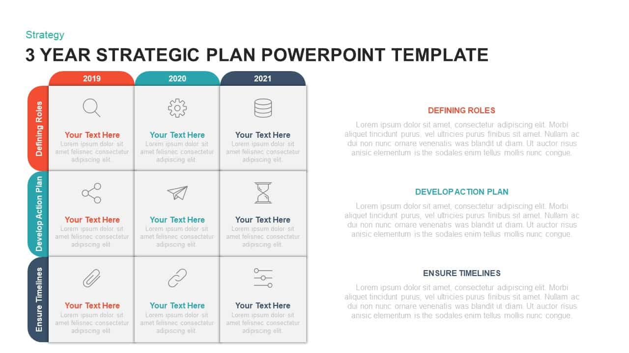 3 Year Strategic Plan PowerPoint Template & Kaynote Slidebazaar